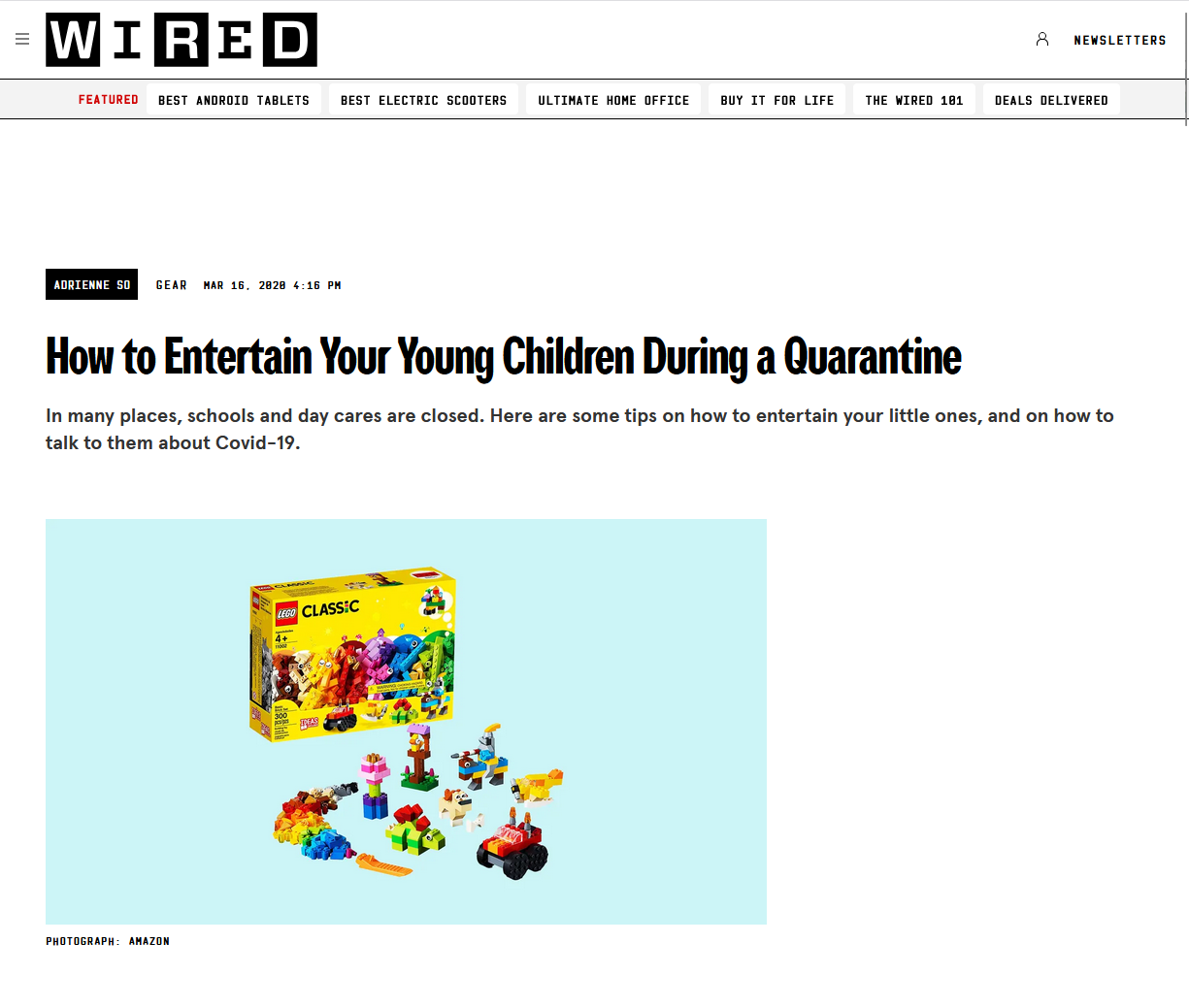 Flashback: How to entertain your young children during a quarantine